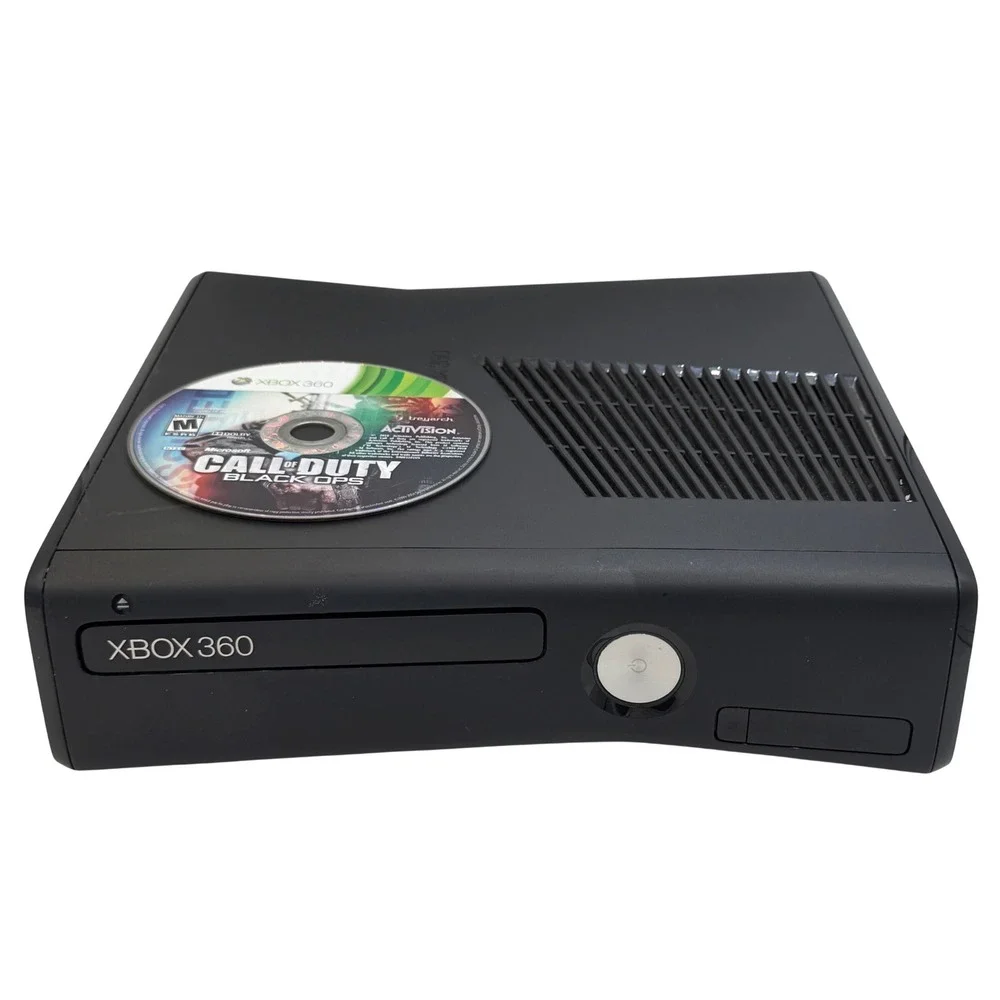 Microsoft Xbox 360 S Console Only Model 1439 Matte Black 4GB W/ COD Black Ops